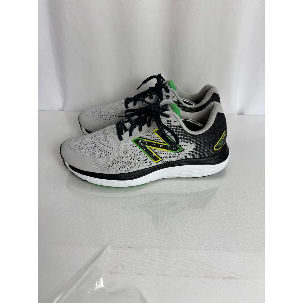 New Balance Fresh Foam 680v7 Grey Black Green Running Shoes M680NG7 Mens 8.5